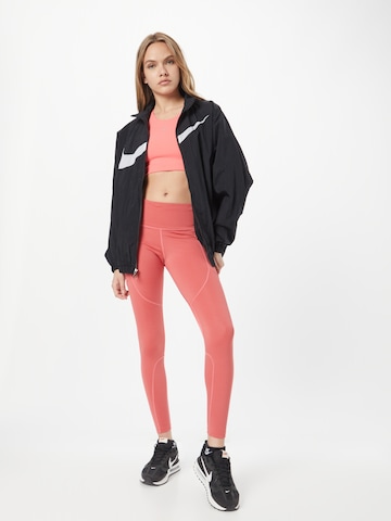 NIKE Skinny Sportovní kalhoty – oranžová