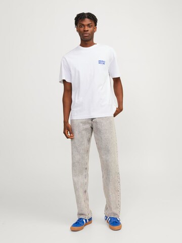 balts JACK & JONES T-Krekls 'Mykonos'