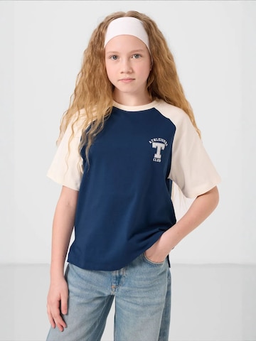 Tommy Life Koszulka 'TOMMY Unisex Jugend-T-Shirt Aus Baumwoll-Elasthan' w kolorze beżowy