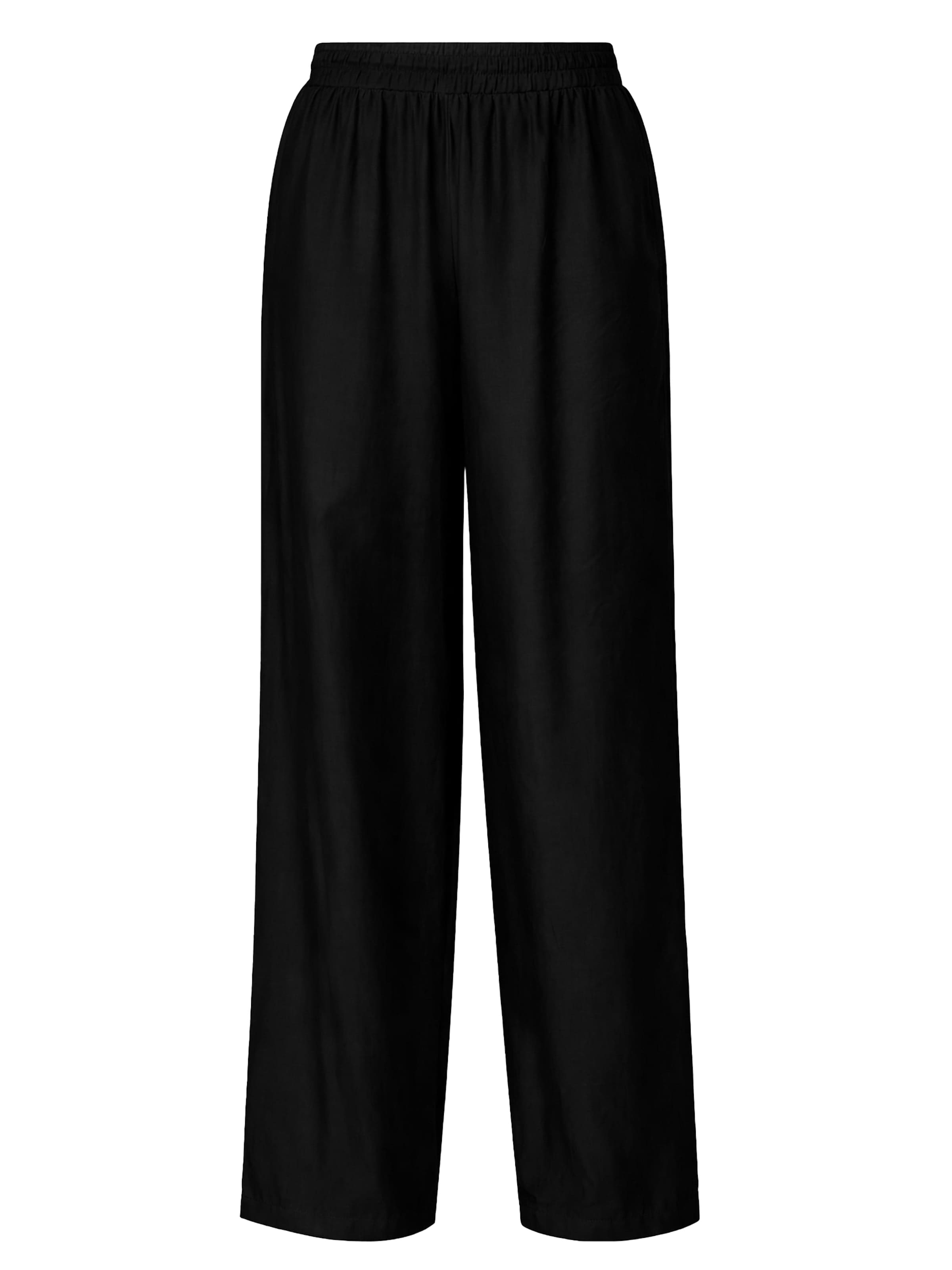 SASSYCLASSY Trousers in Black: front