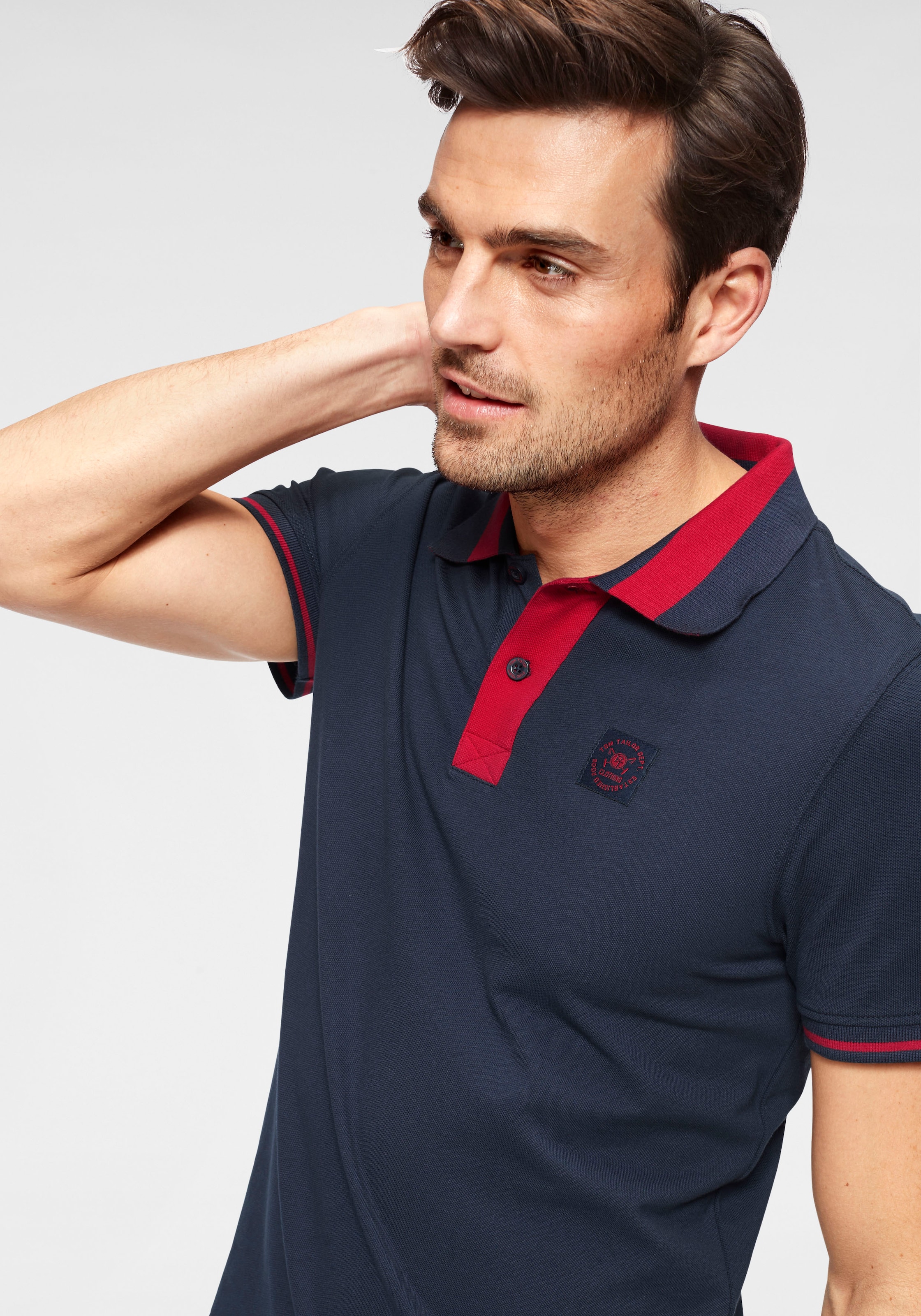 Tom Tailor Polo Team Poloshirt in Marine | ABOUT YOU