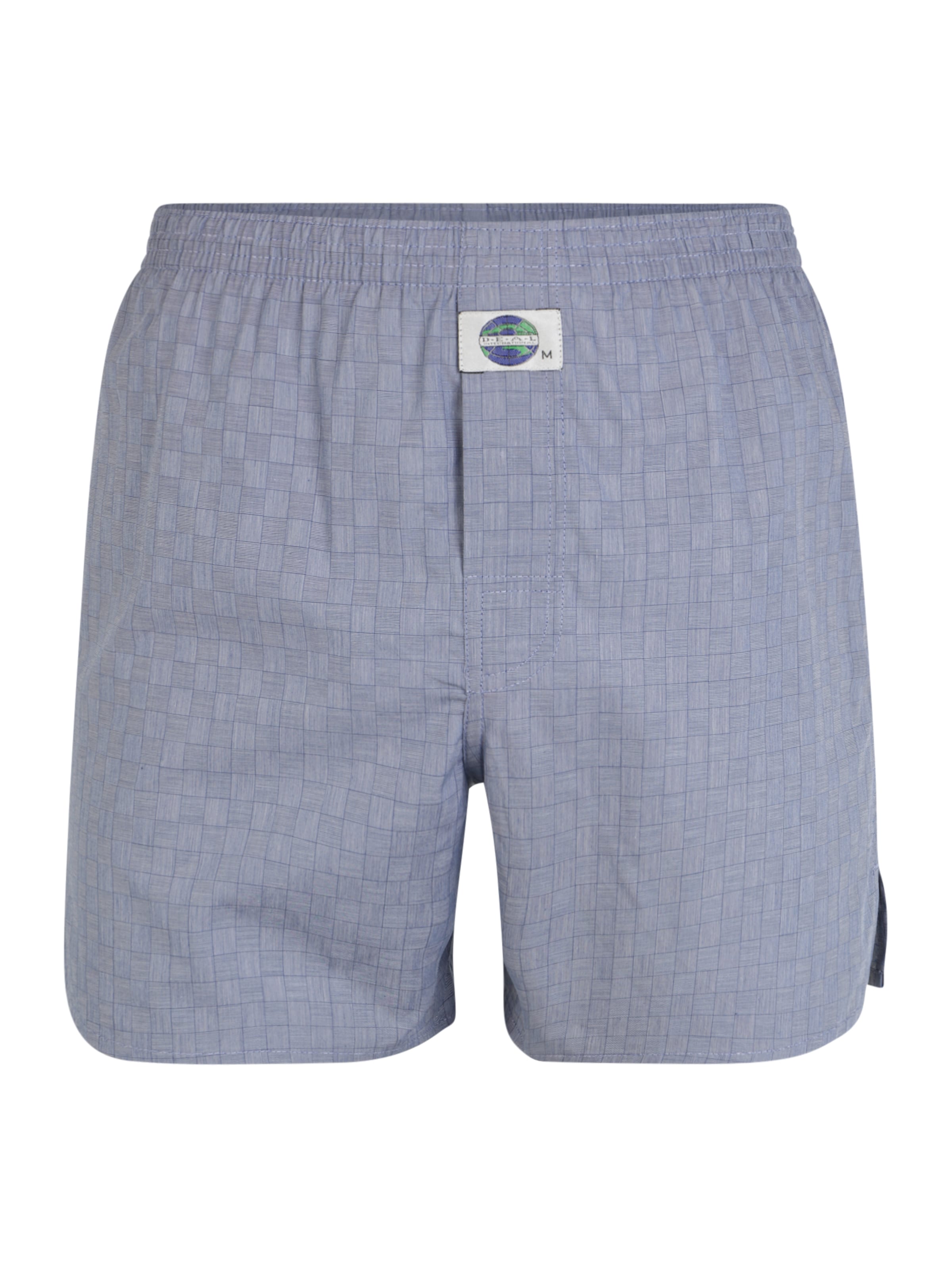 D.E.A.L International Bokserid 'Check', värv sinine: eest vaates