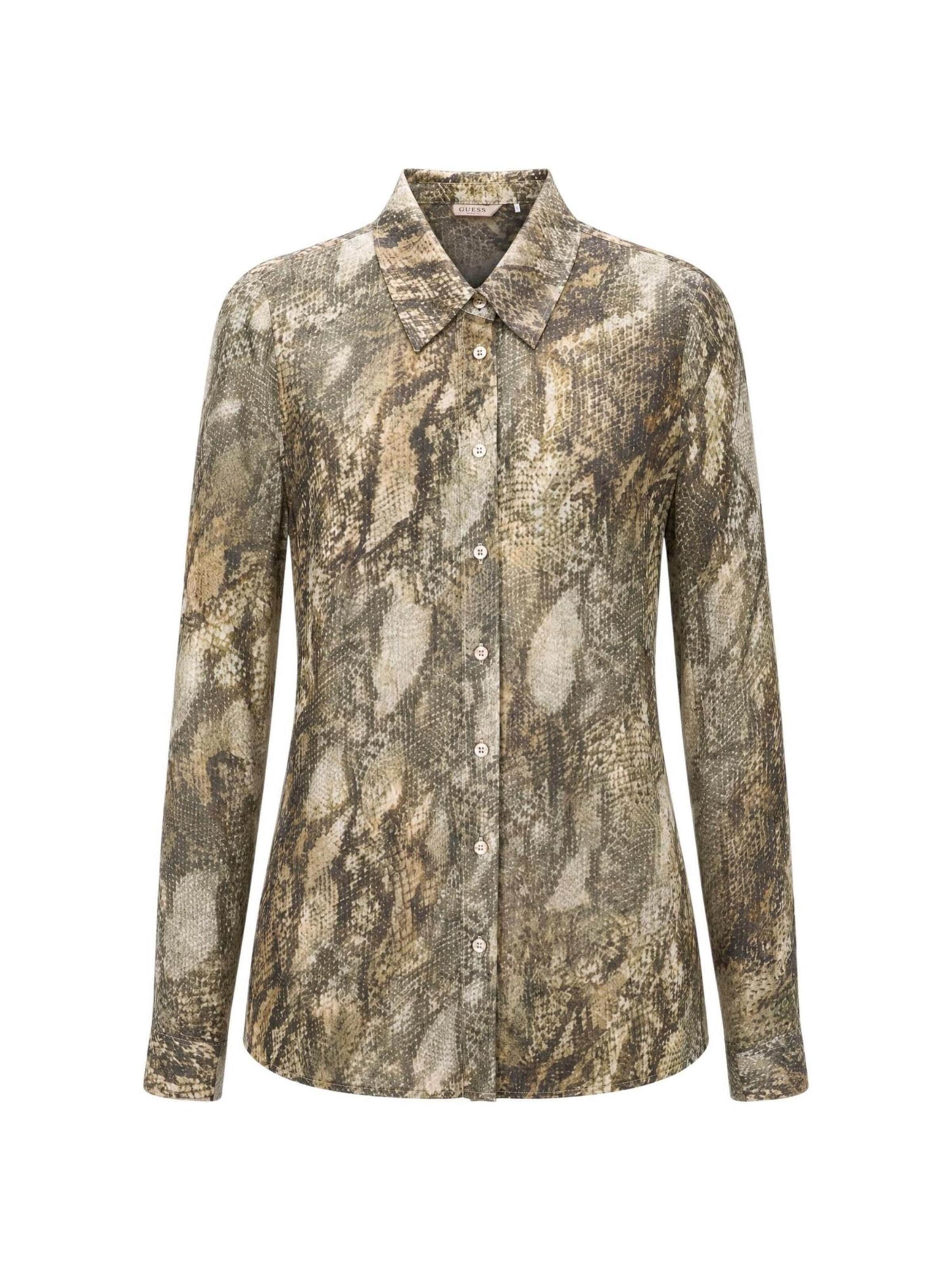 GUESS - Blusa 'NEW LS CLOUIS W6YH68 W3212' en beige: frente