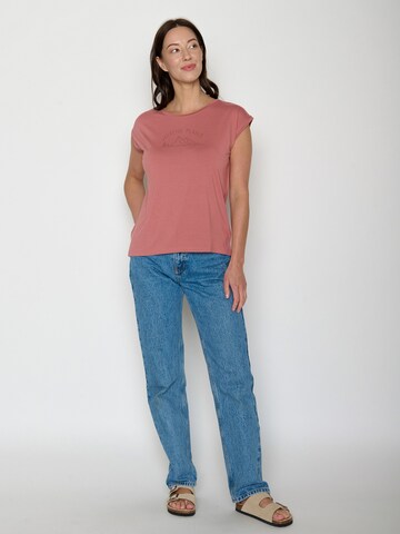 Maglietta 'Timid Weekend Plans' di GREENBOMB in rosa