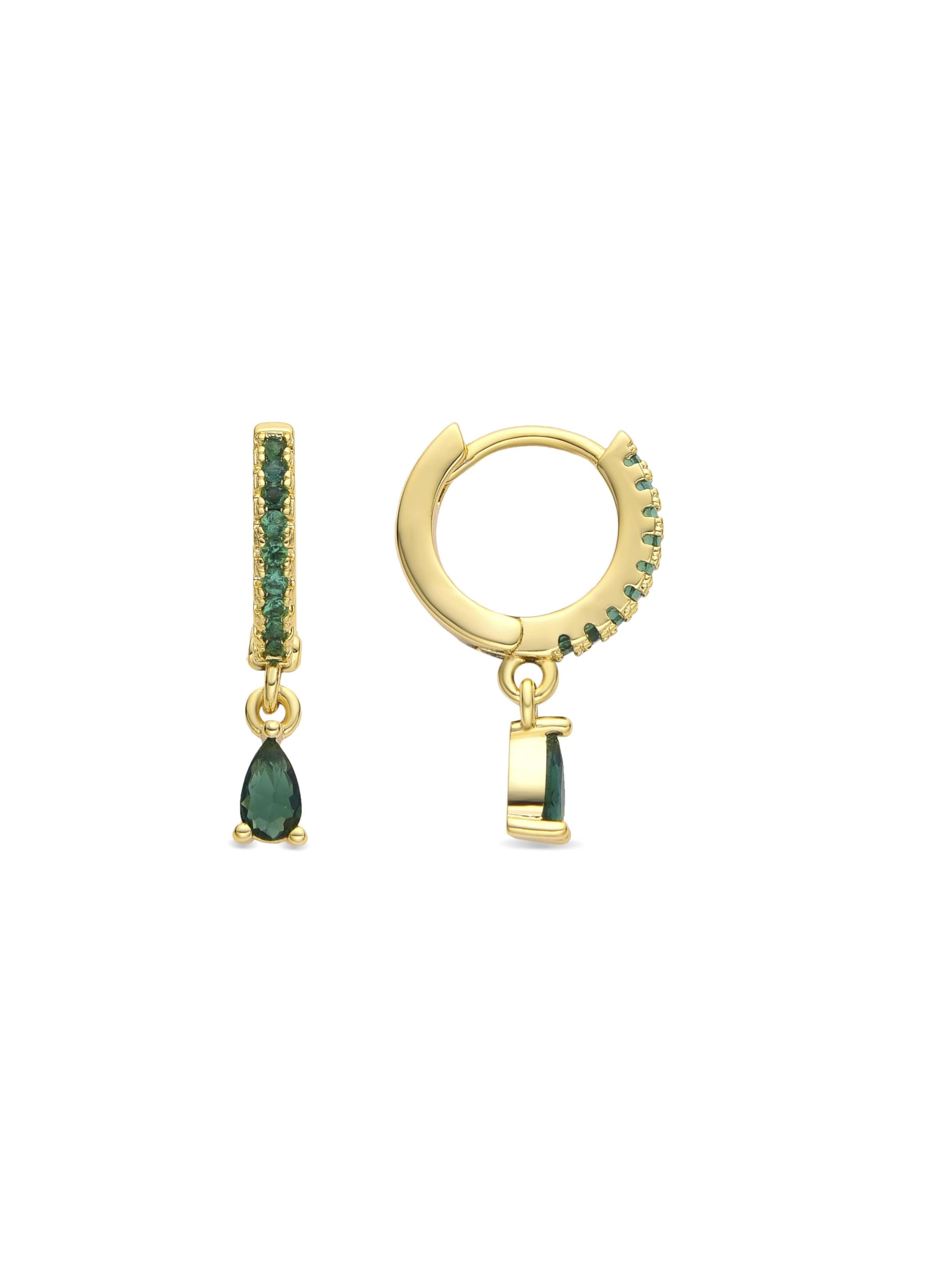 Luxenter Earrings 'Laade' in Green: front