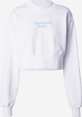 Sweat-shirt 'INSTITUTIONAL' Calvin Klein Jeans en blanc : devant