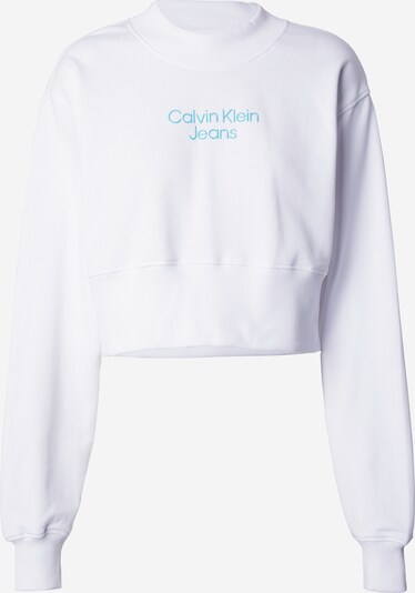 Calvin Klein Jeans Sweatshirt 'INSTITUTIONAL' in azur / weiß, Produktansicht