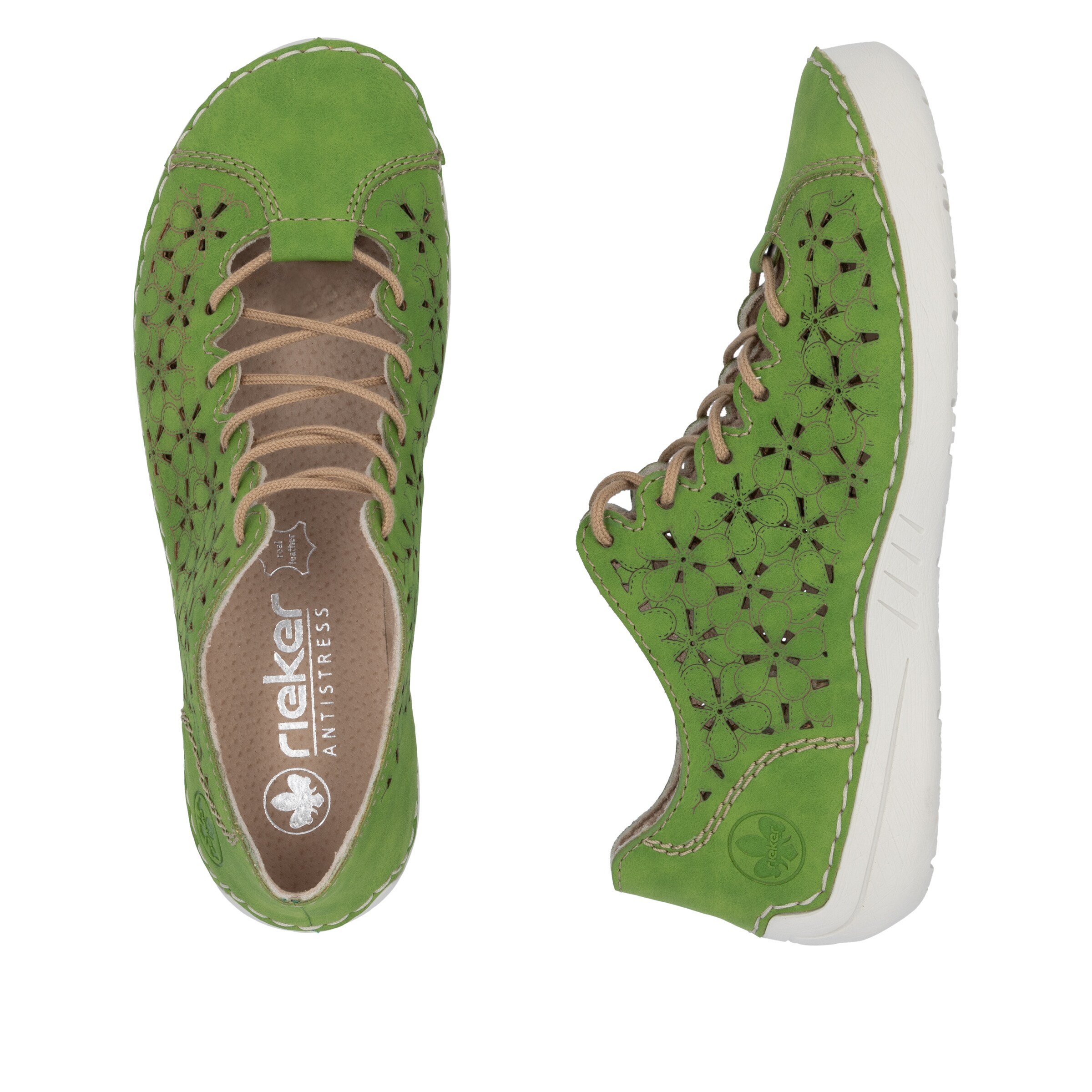 Chaussure à lacets Rieker en vert