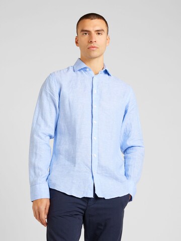 Bruun & Stengade - Ajuste estrecho Camisa 'Perth' en azul: frente