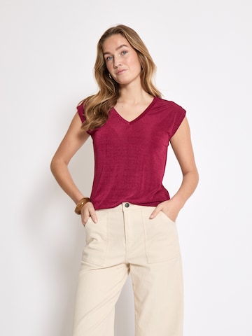DESIRES Shirt 'Bob' in Rood: voorkant