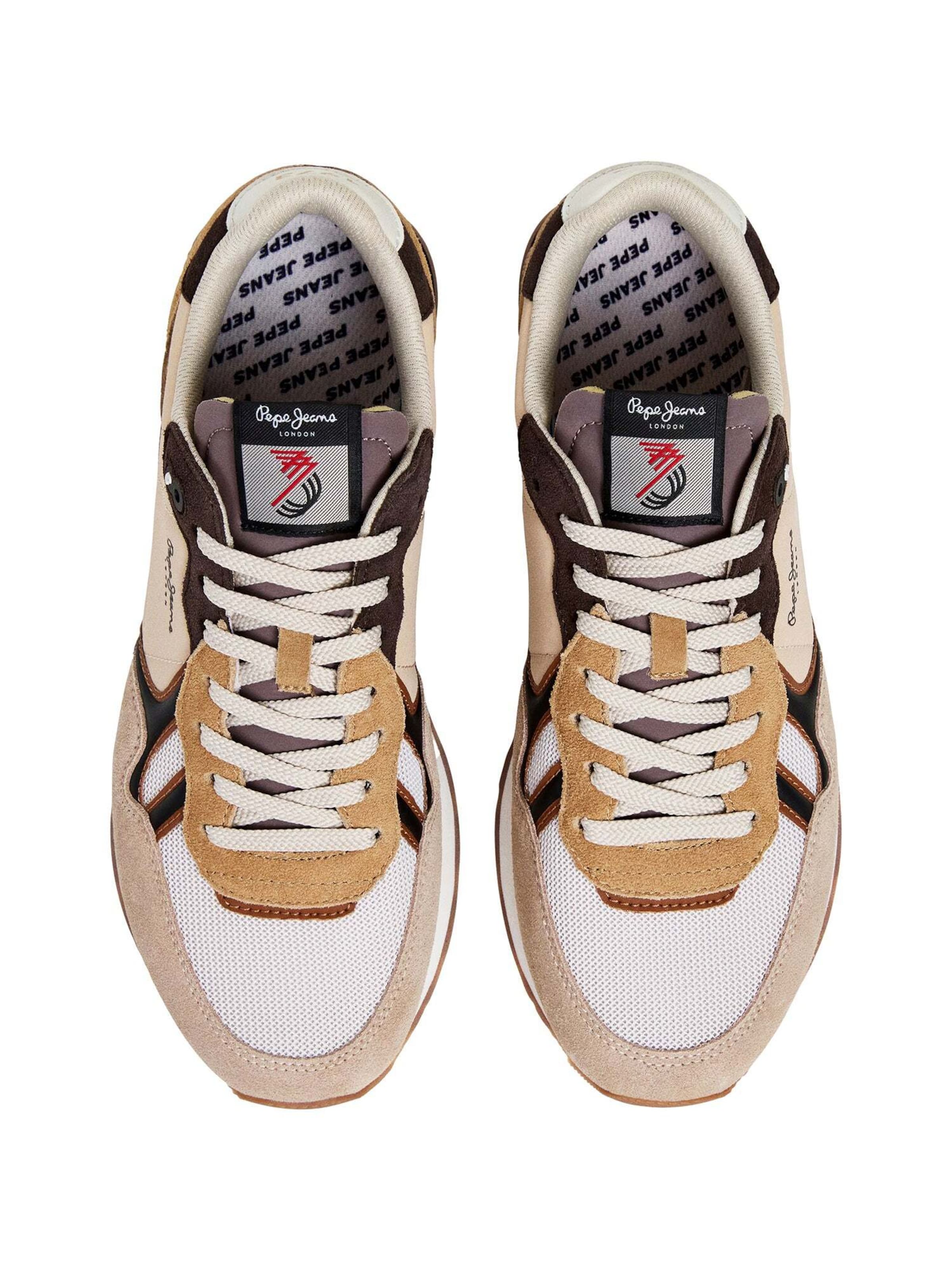 Sneaker bassa 'Brit Back' di Pepe Jeans in beige
