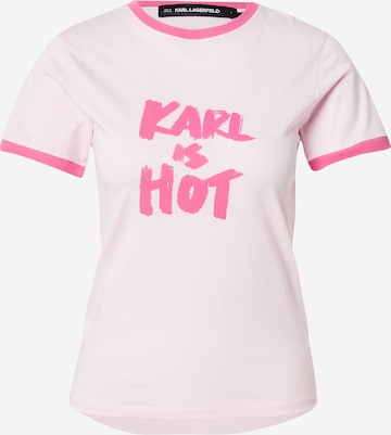 Karl Lagerfeld Paita 'KARL IS HOT' värissä vaaleanpunainen: etupuoli