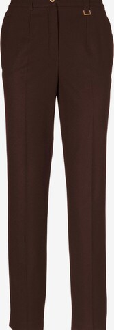Goldner Slim fit Pants 'ANNA' in Brown: front