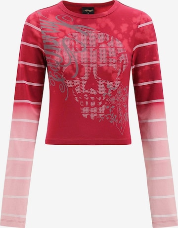 raudona Ed Hardy Marškinėliai: priekis