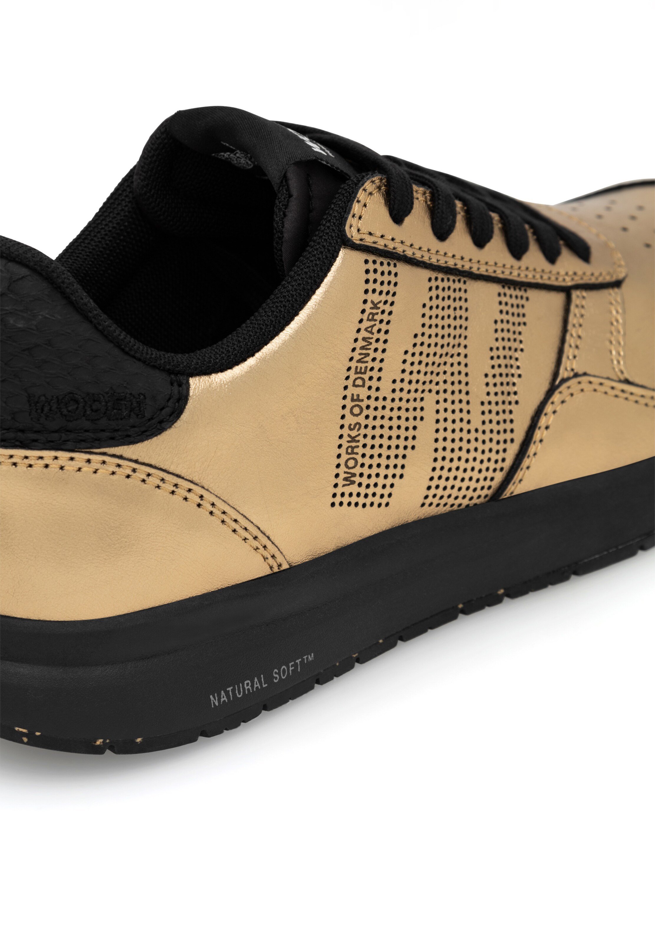 WODEN Sneaker low ' Nicoline Metallic ' i guld