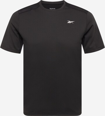 Reebok - Camiseta funcional en negro: frente