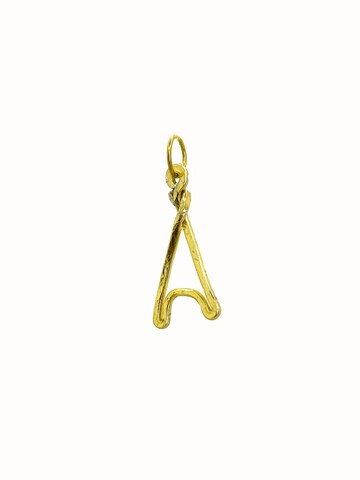 d'ecolife Essentials Anhänger 'Letter A' in Gold: Vorderseite