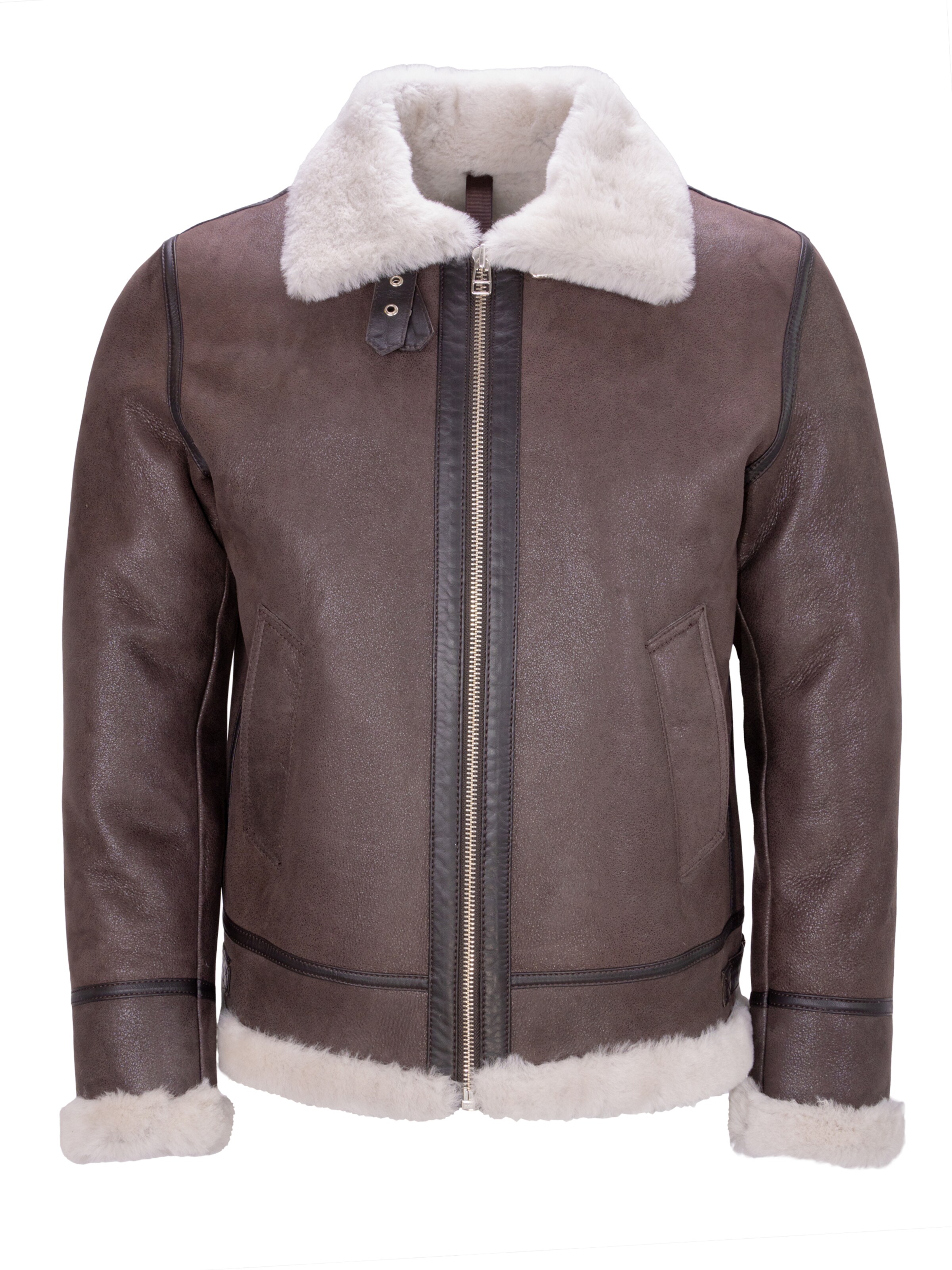 LOLUS Tussenjas 'Vonrock' in Bruin: voorkant