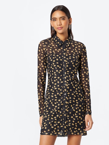 GLAMOROUS Shirt Dress in Black: front