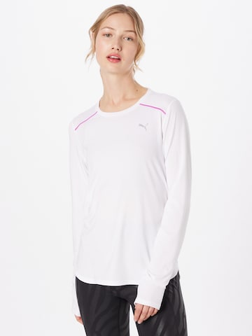 PUMA - Camisa funcionais 'Marathon' em branco: frente