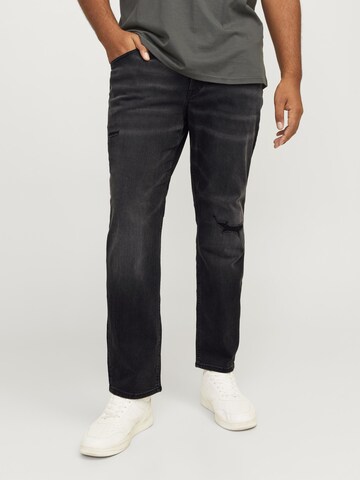 Coupe slim Jean 'JJIGLENN JJORIGINAL' Jack & Jones Plus en noir : devant