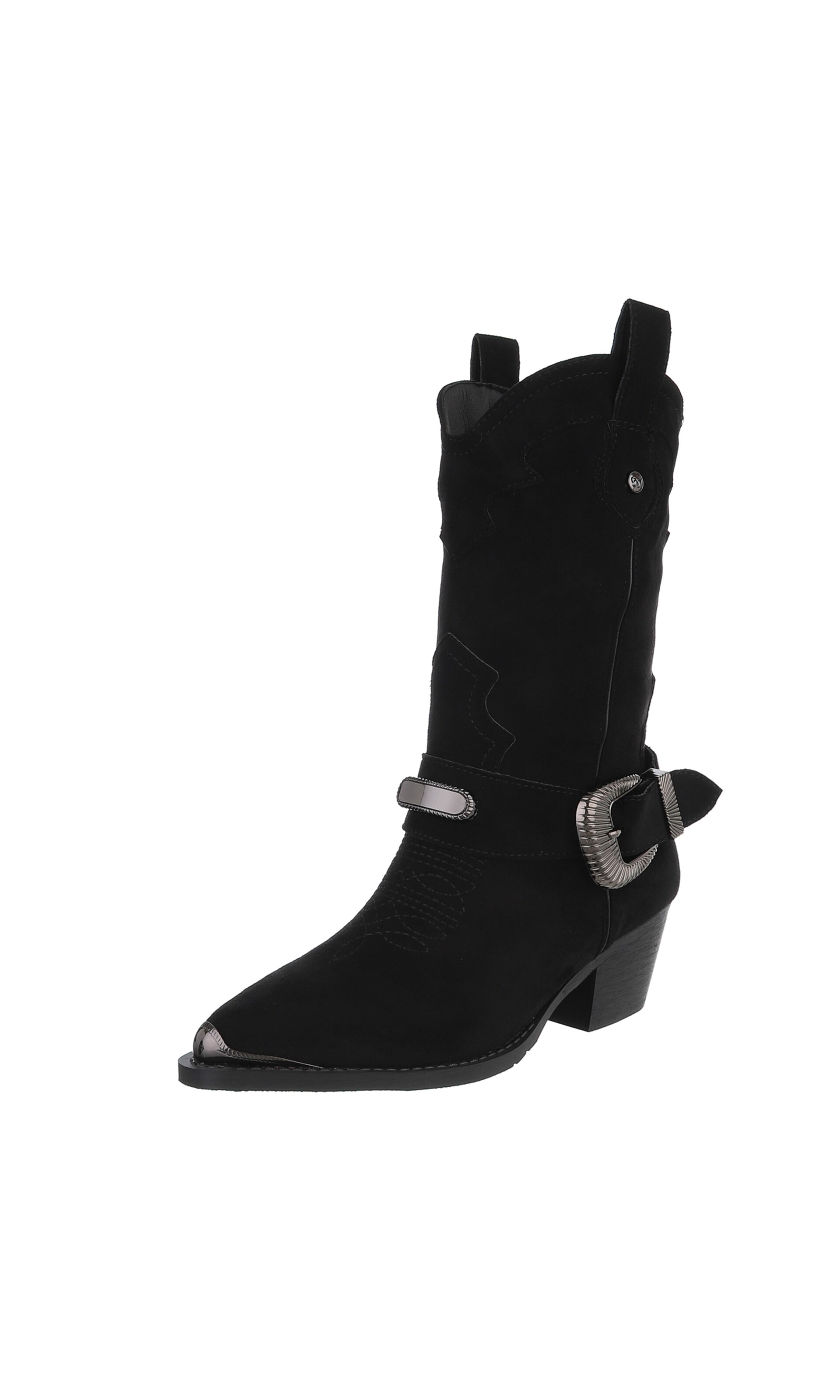 Ital-Design Cowboy Boots in Black: front