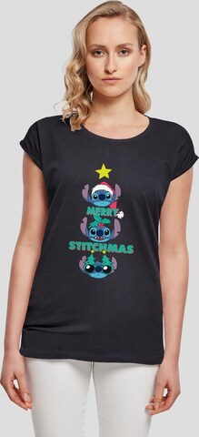 ABSOLUTE CULT T-Shirt 'Lilo And Stitch - Merry Stitchmas' in Blau