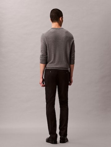 Calvin Klein Slimfit Lærredsbukser i sort