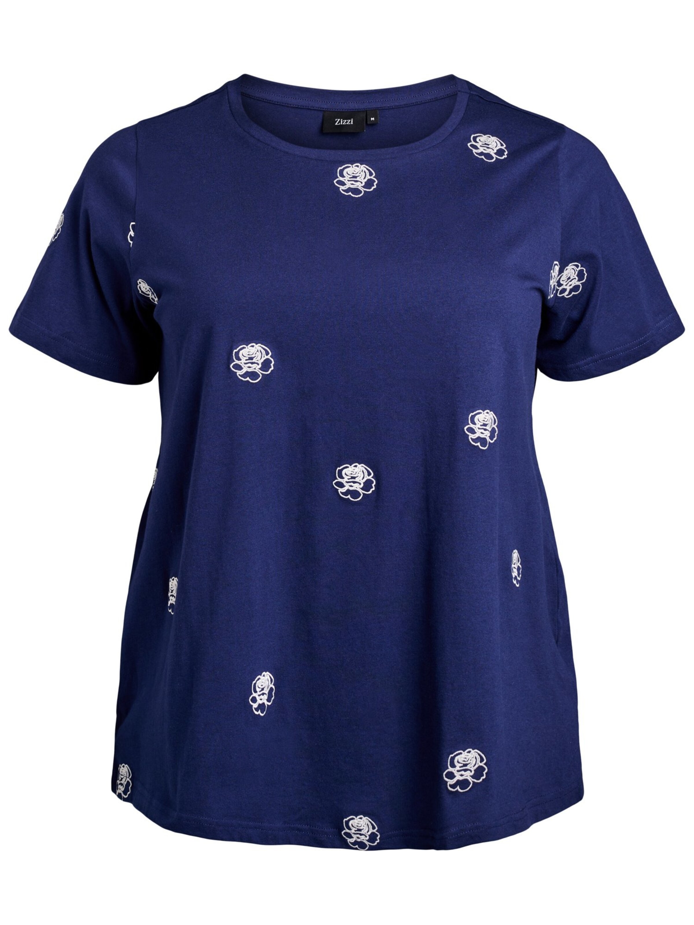 Zizzi Shirt 'VELIN' in Blue: front