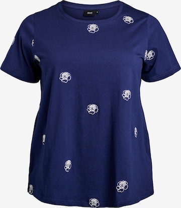 Zizzi Тениска 'VELIN' в синьо: отпред