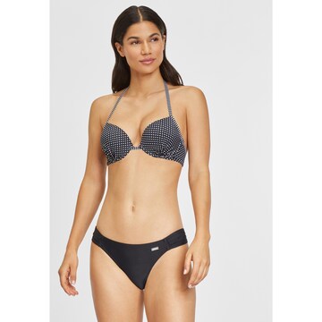 s.Oliver Push-up Bikini-Top 'Avni' in Schwarz: predná strana