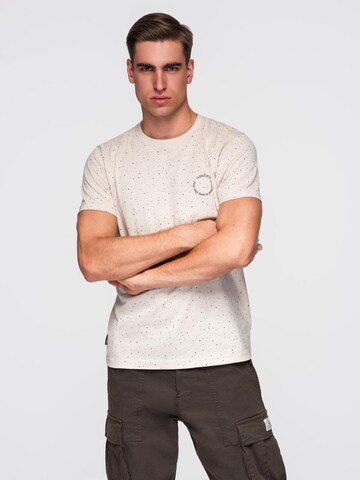 Ombre Shirt in Beige: voorkant