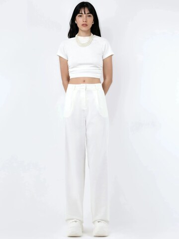 Wide leg Pantaloni di Hiccup in bianco