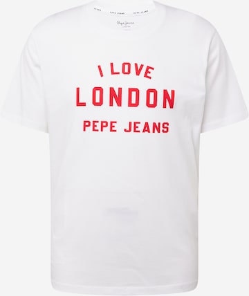 Pepe Jeans Тениска в бяло: отпред