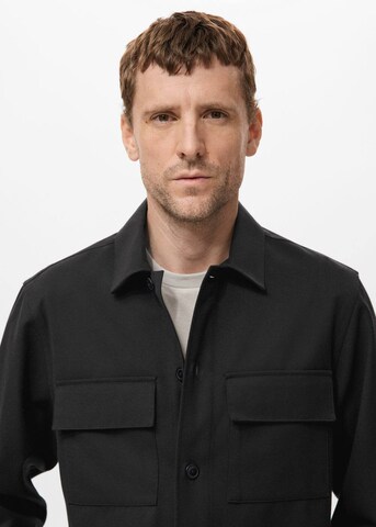 MANGO MAN Regular Fit Hemd 'Mars' in Schwarz