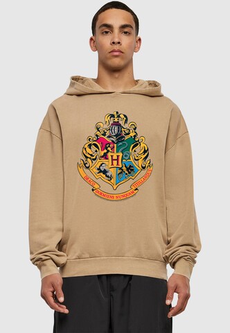 ABSOLUTE CULT Sweatshirt 'Harry Potter - Hogwarts Crest Gold' in Beige: front