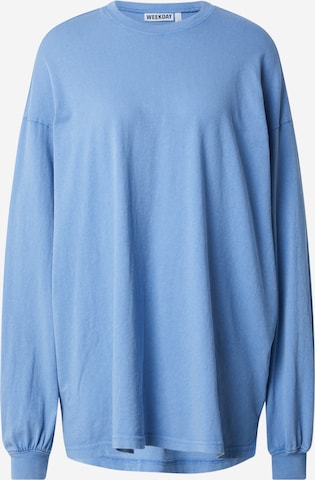 T-shirt oversize 'Lindy' WEEKDAY en bleu : devant