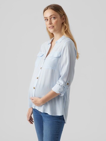 Vero Moda Maternity Blus 'Bumpy' i blå: framsida