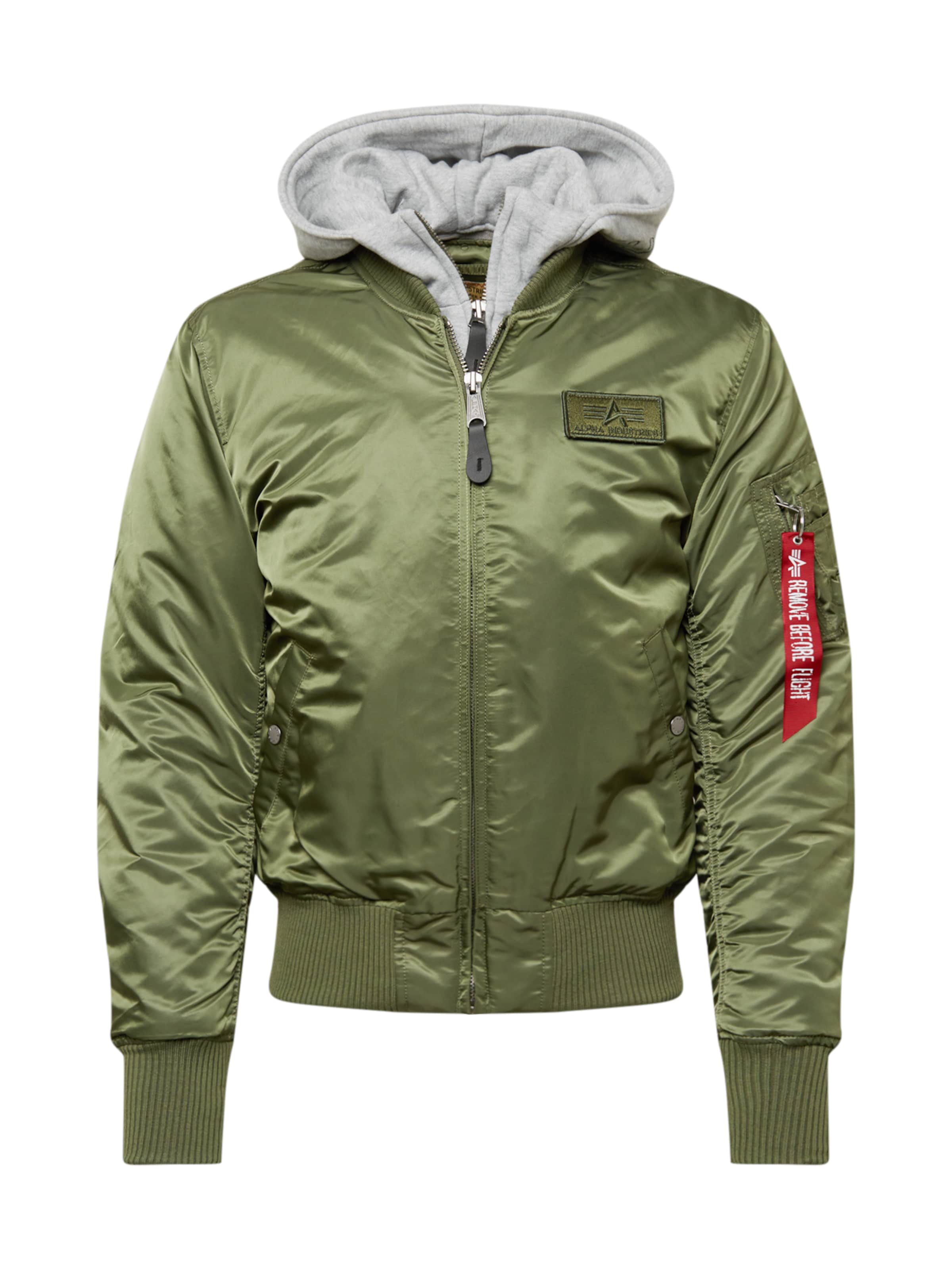 ALPHA INDUSTRIES Övergångsjacka 'MA-1 D-Tec' i grön: framsida