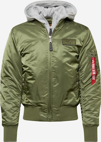 ALPHA INDUSTRIES Prehodna jakna 'MA-1 D-Tec' | zelena barva: sprednja stran