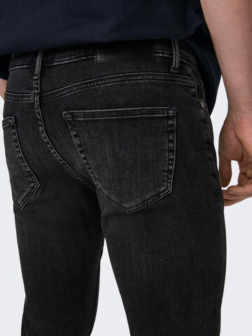 Only & Sons Slimfit Jeans 'Loom' in Zwart