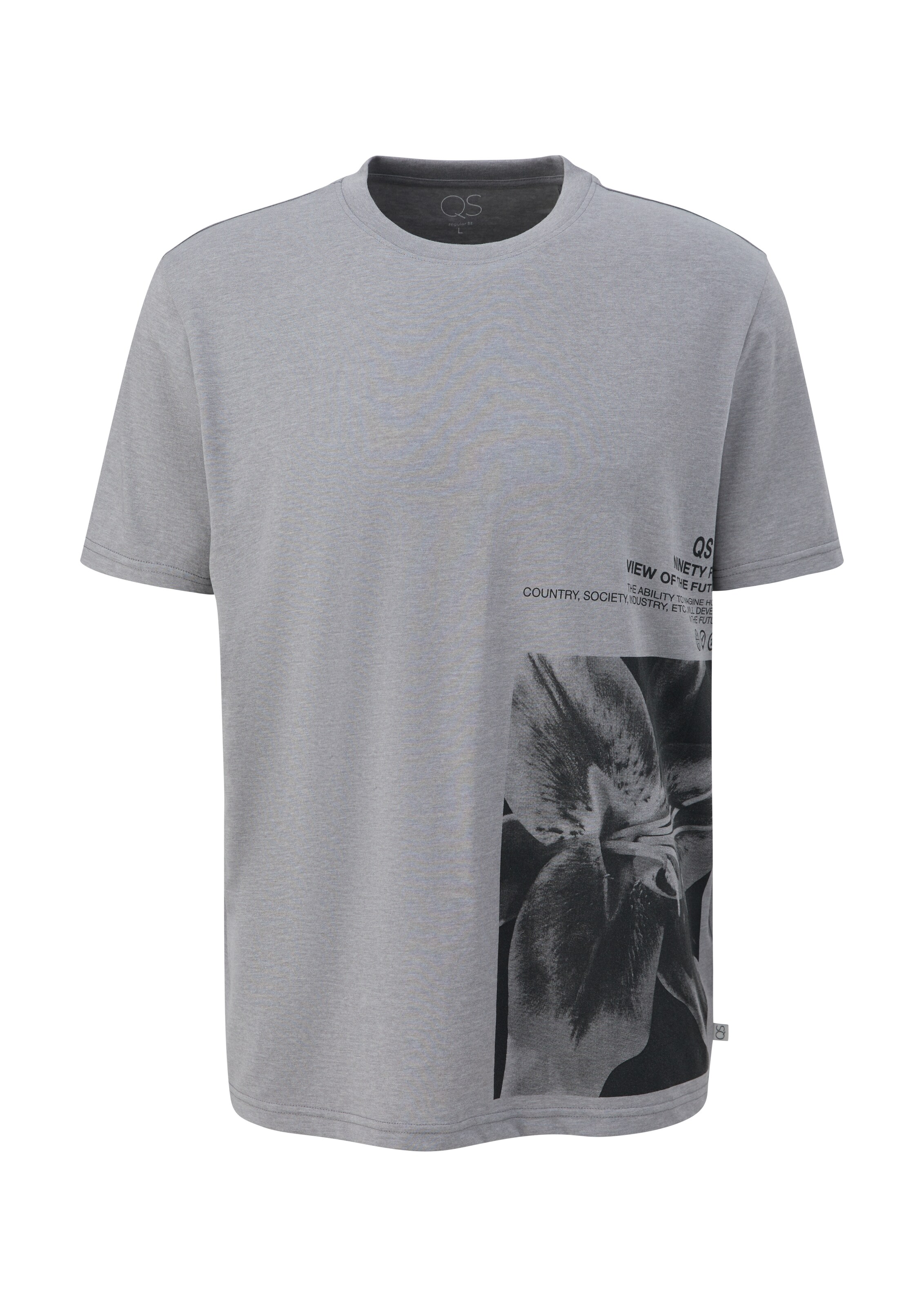QS T-Shirt in Grau: Vorderseite