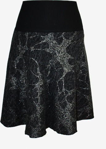 dunkle design Skirt 'Feinstrick Glitzer' in Grey: front