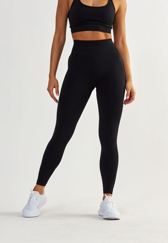 BeShaped Regular Sporthose 'Sportschool koningin' in Schwarz: Vorderseite