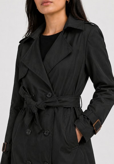 CHERRY KOKO Between-Seasons Coat in M-L in Black, Item view