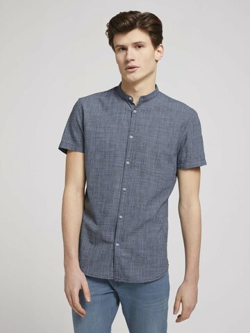 TOM TAILOR DENIM Regular fit Button Up Shirt in Blue: front