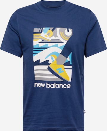 new balance Shirt 'Triathlon' in Blauw: voorkant