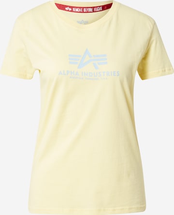 T-shirt ALPHA INDUSTRIES en jaune : devant