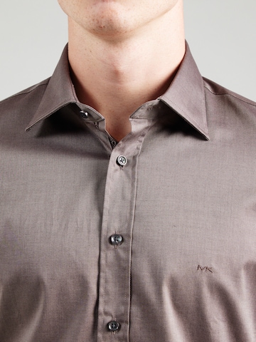 Michael Kors Regular fit Overhemd 'DOBBY' in Bruin