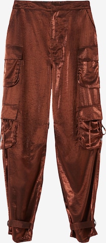 Tapered Pantaloni cargo di Bershka in arancione: frontale